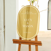 Mirror Wedding Welcome Sign