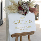 Personalized Gold Wedding Welcome Sign