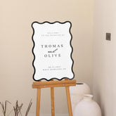 White Acrylic Wedding Welcome Sign