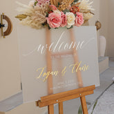 Frosted Wedding Welcome Sign