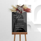 Rehearsal dinner welcome sign - The Night Before Wedding Sign -RR