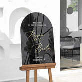 Shinny Black Acrylic Welcome Sign-RR