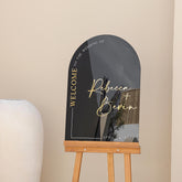 Shinny Black Acrylic Welcome Sign