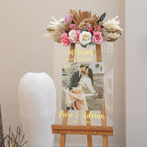 Acrylic Photo Wedding Welcome Sign