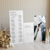 White Acrylic Seating Chart and Welcome Sign