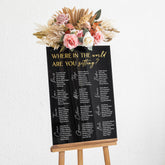 World Map Seating Chart - Wedding Seating Plan