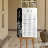 Black and White Acrylic Seating Chart