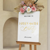 50th birthday welcome sign