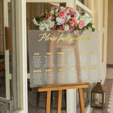 Acrylic Gold Wedding Seating Chart