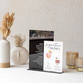 His and Hers Wedding Cocktails Bar Sign