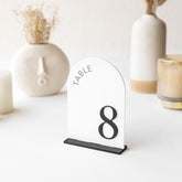 wedding table numbers - table numbers wedding - wedding reception table numbers - black table numbers - acrylic table numbers AOA
