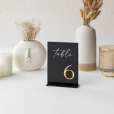 black table numbers - wedding table numbers - gold table numbers - wedding reception table numbers - acrylic table numbers AOA