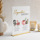 signature drink sign - pet signature drink sign