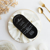 Oval Acrylic Wedding Menu Cards