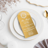 Mirror Gold Menu Card
