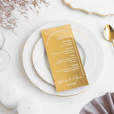 Minimal Acrylic Wedding Menu Cards with Couple Name