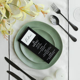Acrylic menu cards with name cards