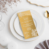 Elegant Mirror Gold Acrylic Wedding Menu Cards