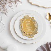 Ornate Mirror Menu Cards