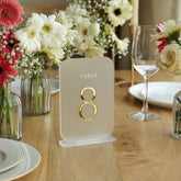 3D Acrylic Wedding Table Numbers – Modern Elegant Reception Decor