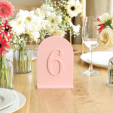 Wedding Arch Acrylic Table Numbers, Modern Wedding Table Numbers, Reception Table Numbers, Elegant Wedding Signage (5x7 inches)