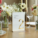 Acrylic Wedding Table Numbers with 3D Numbers