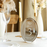 Oval Acrylic Wedding Table Numbers
