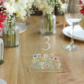 wildflowers table numbers – wildflowers wedding sign - Acrylic Wedding Table Numbers - Wedding Table Decor