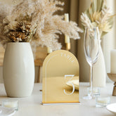 Mirror Acrylic Wedding Table Numbers with Stands