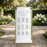Fabric Wedding Seating chart