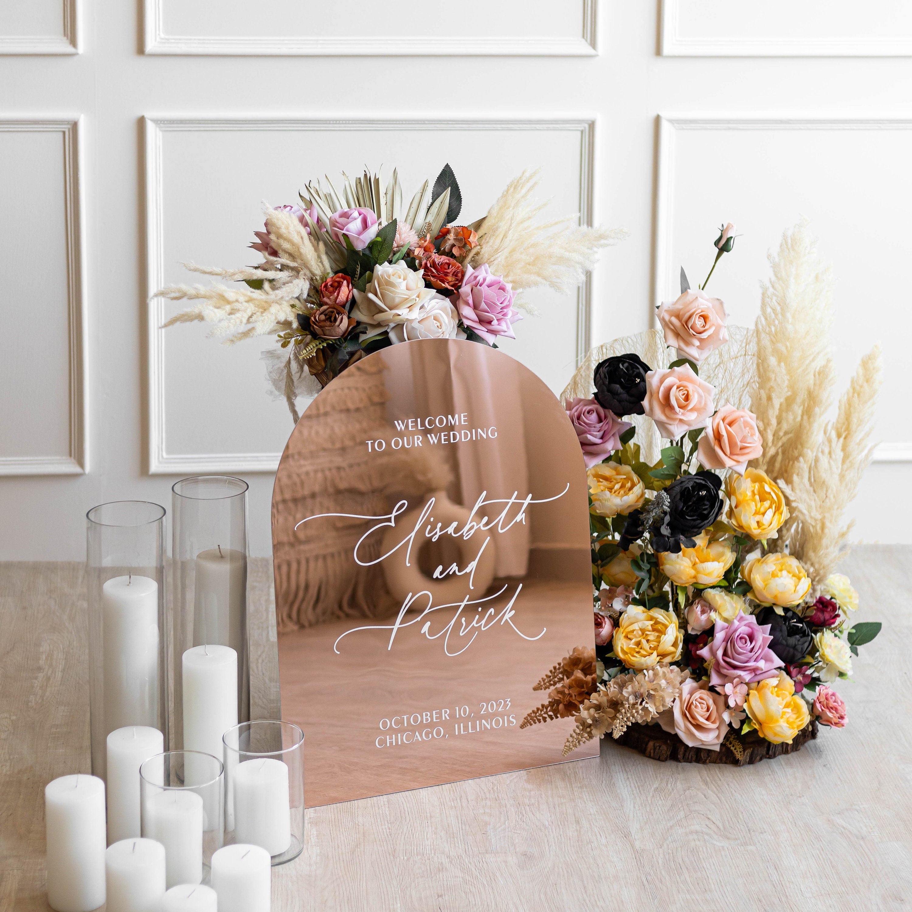Mirror Rose Gold Welcome Sign – My Store
