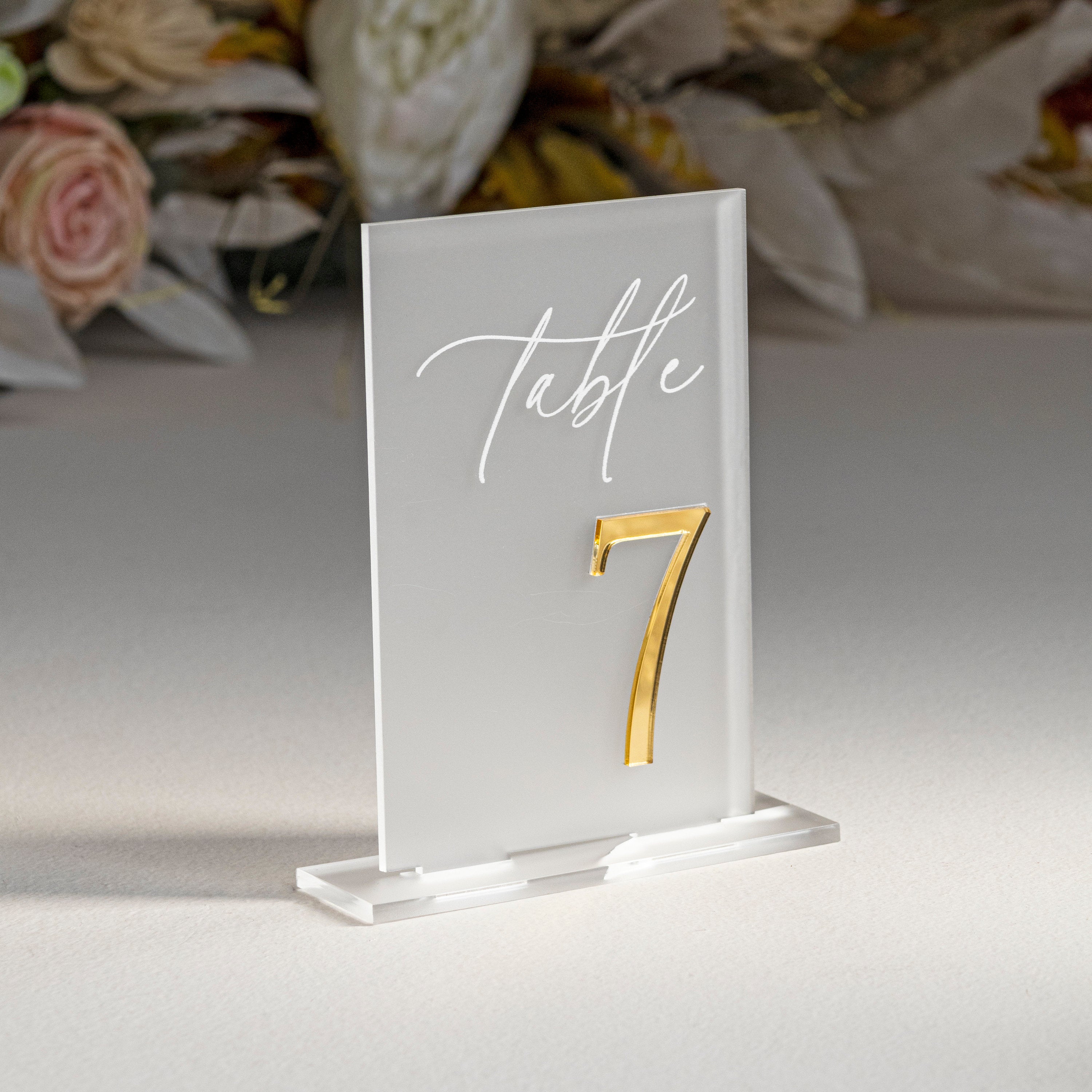 Black Acrylic Table Numbers - Wedding Table Decor - Wedding Signage - Table Signs - Table Numbers - Wedding Stationery - Reception Signs