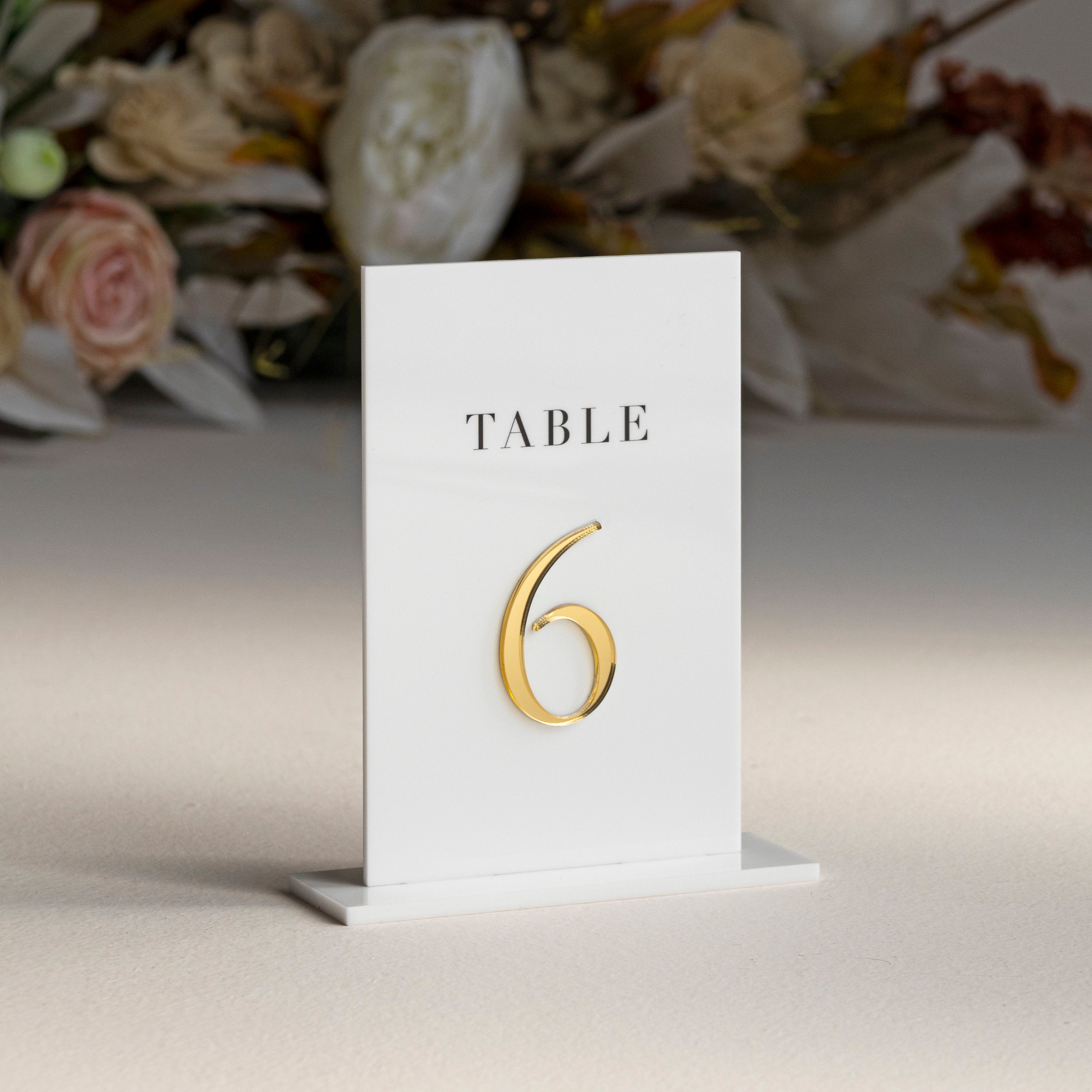 Black Acrylic Table Numbers - Wedding Table Decor - Wedding Signage - Table Signs - Table Numbers - Wedding Stationery - Reception Signs