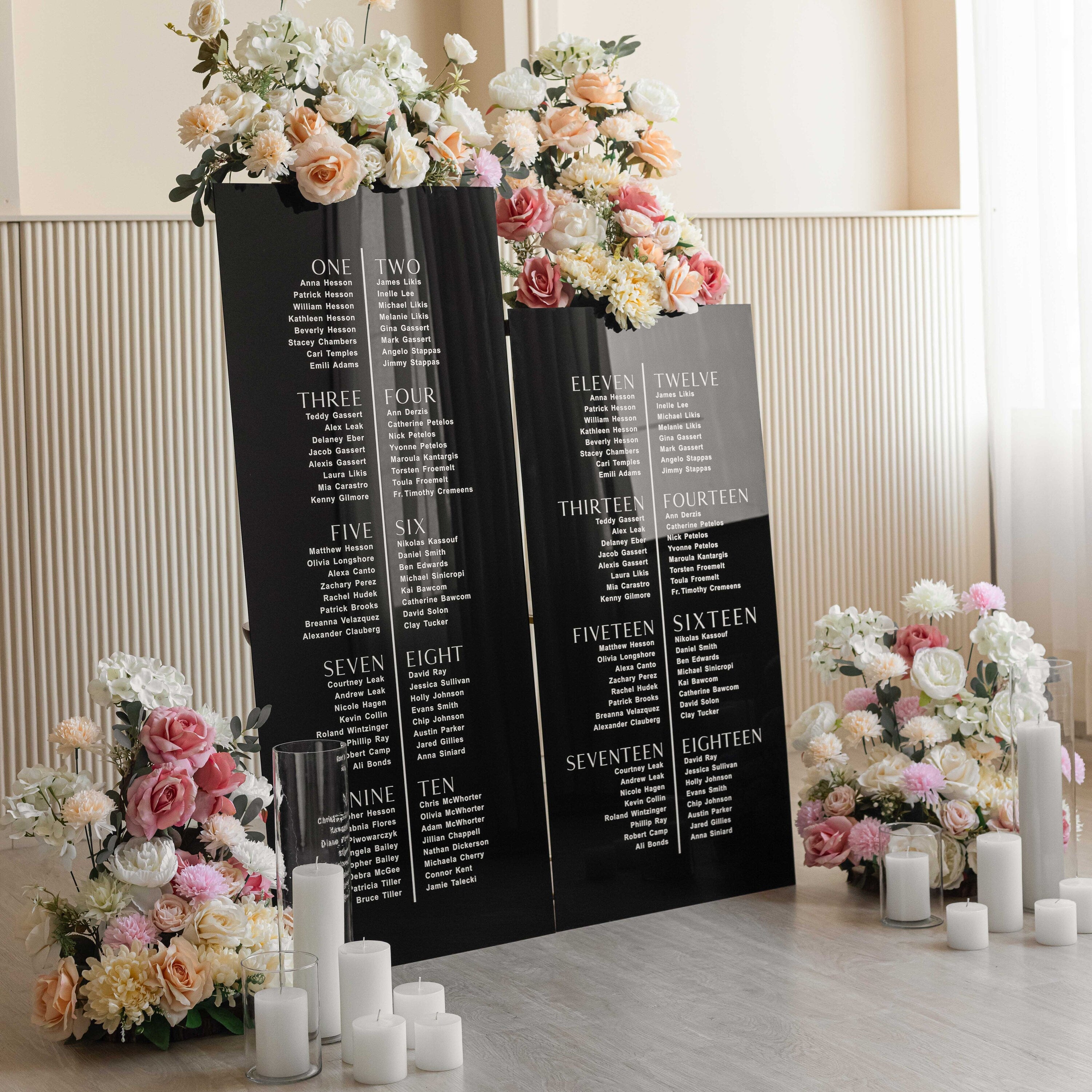 Black Acrylic Seating Chart, Wedding seating chart, wedding seating sign, Please Be Seated Wedding Sign, Wedding Guests Plan