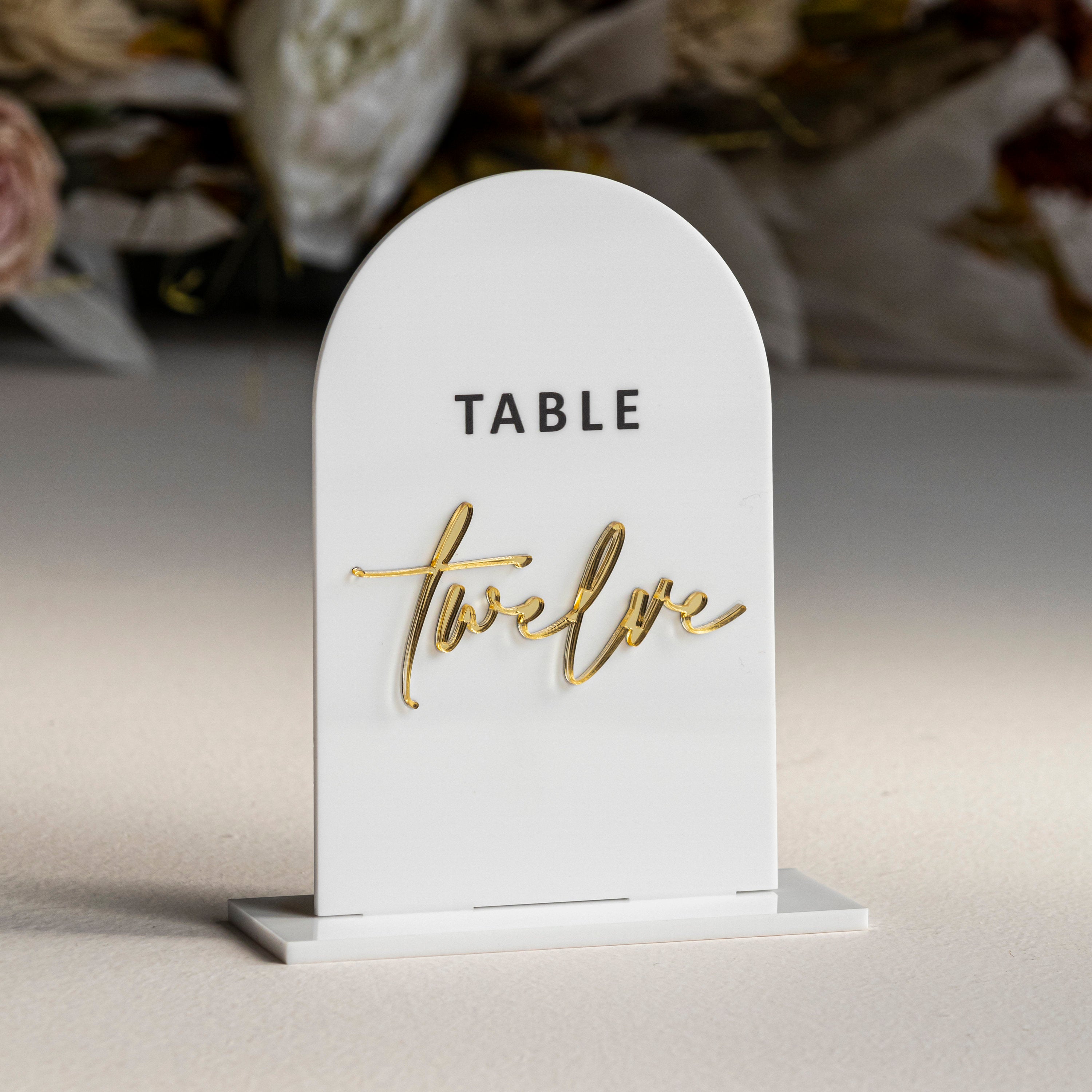 Black Acrylic Table Numbers - Wedding Table Decor - Wedding Signage - Table Signs - Table Numbers - Wedding Stationery - Reception Signs