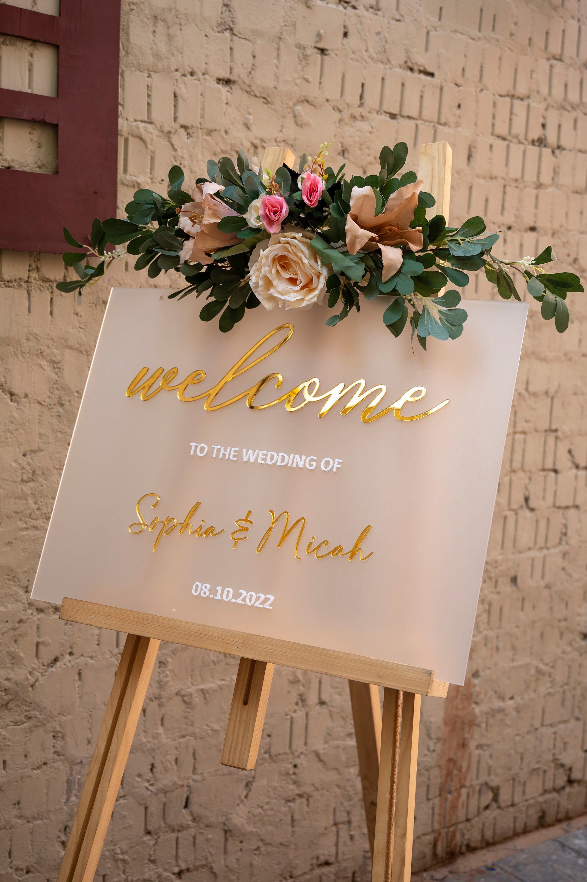 Frosted Acrylic Wedding Welcome Sign ,Acrylic Welcome Sign, Wedding Signage, Last Name Welcome Sign, 3D Welcome Sign, Custom Wedding Sign