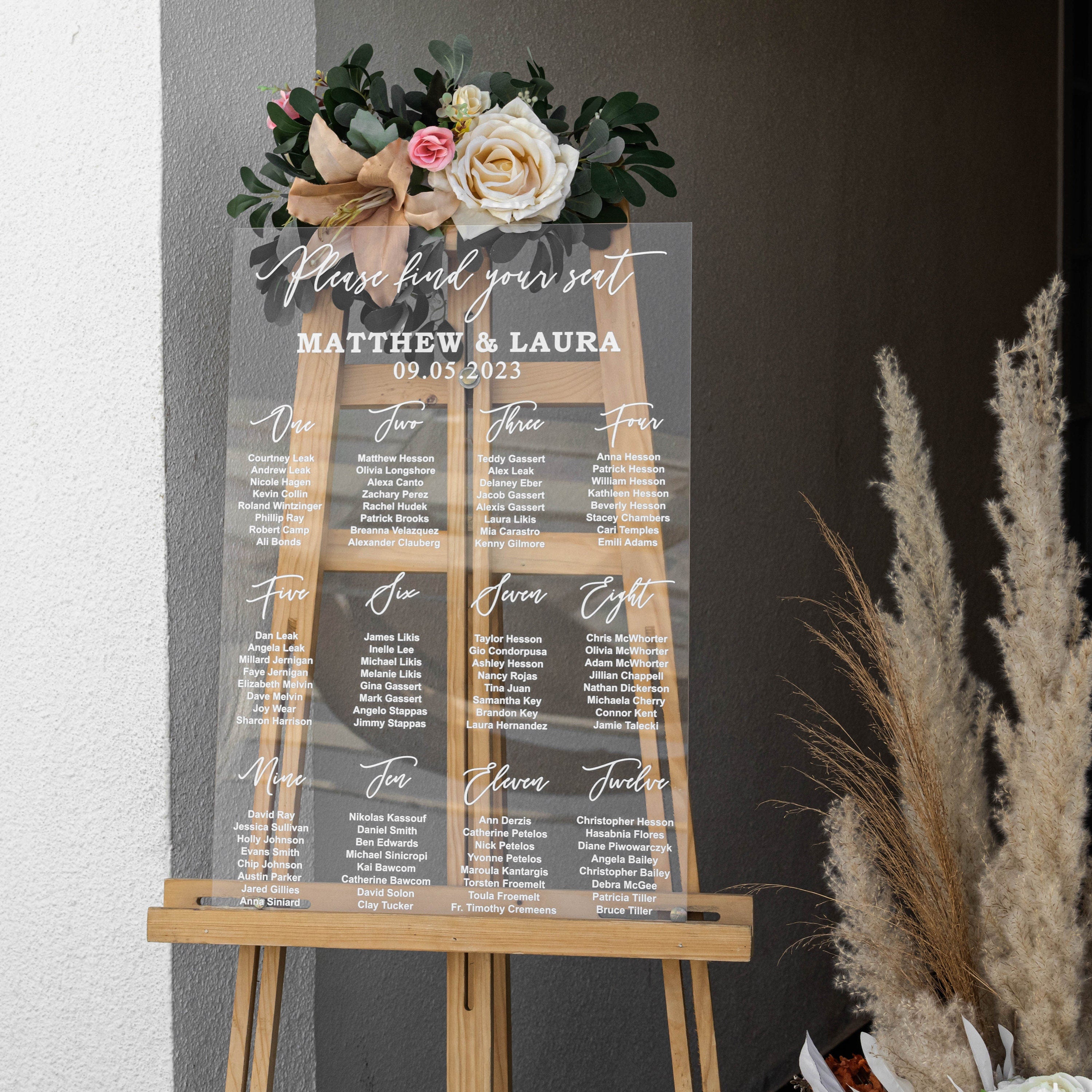 Clear Acrylic Wedding Seating Chart, Clear acrylic wedding signs, wedding seating sign, Acrylic wedding sign, Custom wedding signs