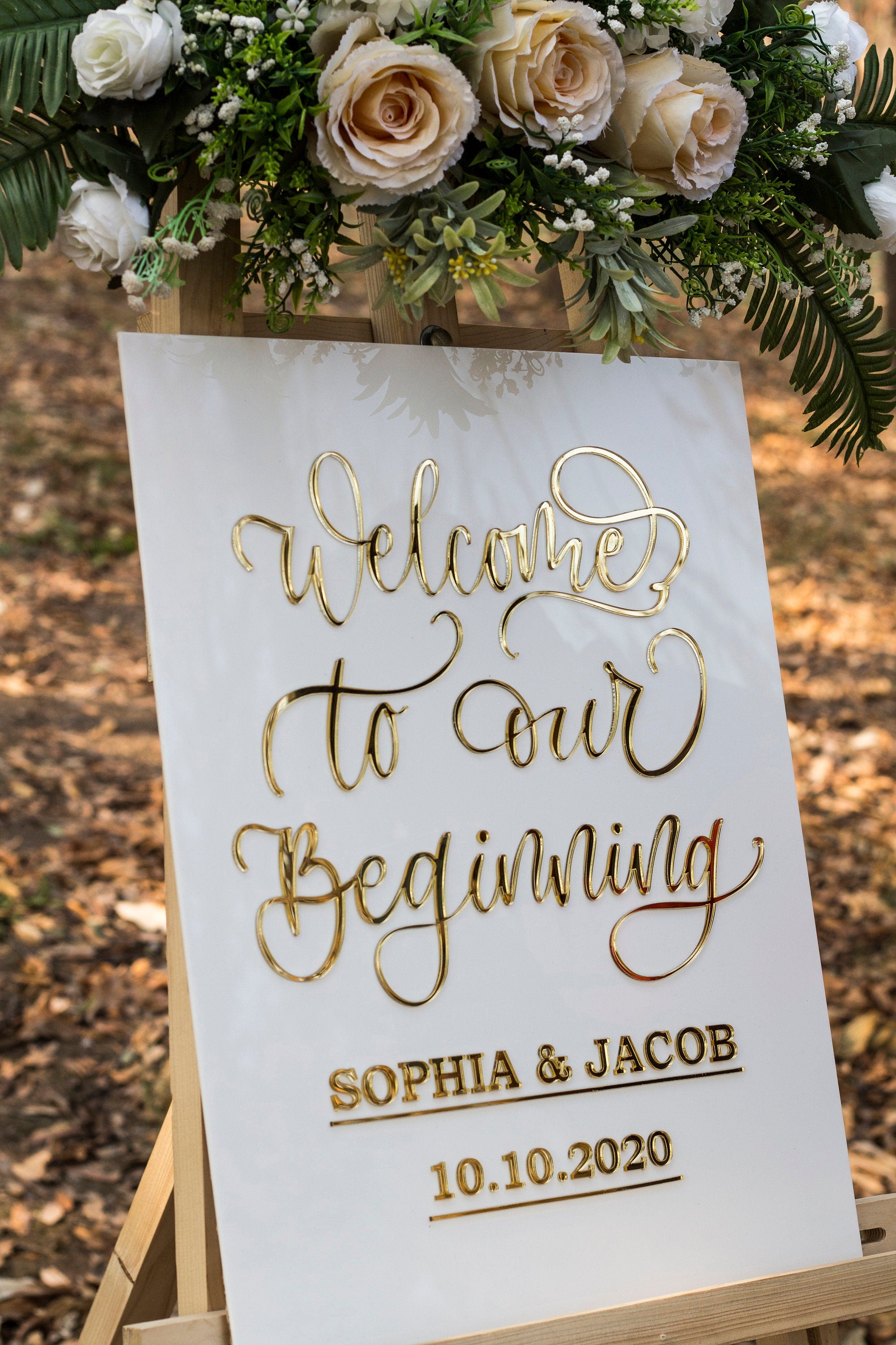 Acrylic 3D Last Name Welcome Sign