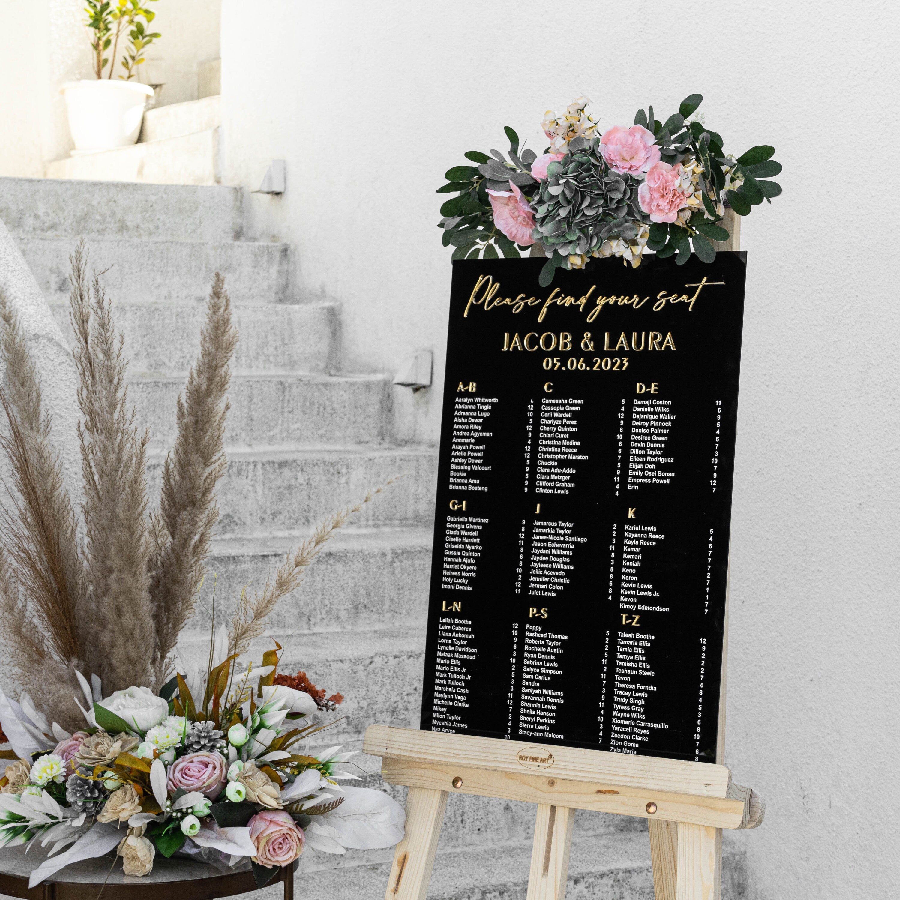 Black Acrylic Seating Chart, Wedding seating chart, wedding seating sign, Please Be Seated Wedding Sign, Wedding Guests Plan