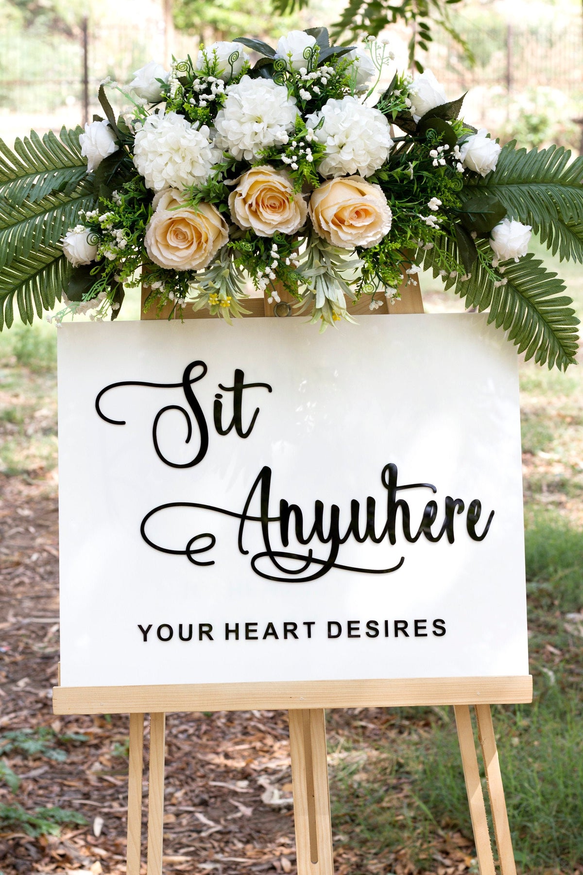 Choose a Seat Not a Side Wedding Sign