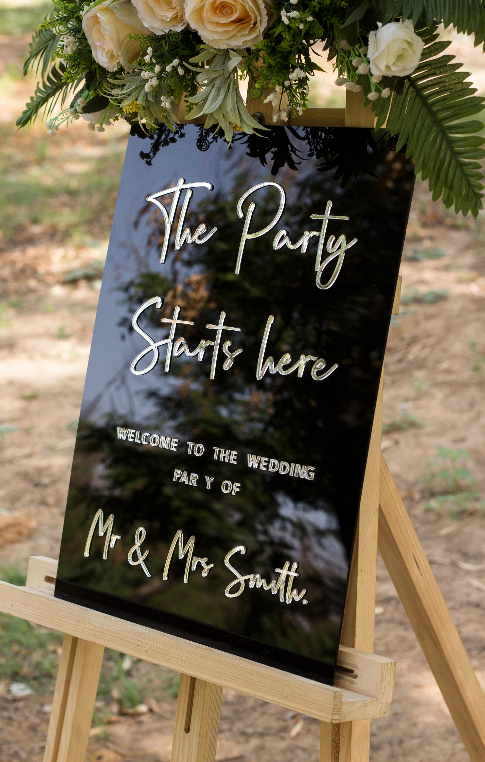 The Party Starts here sign
