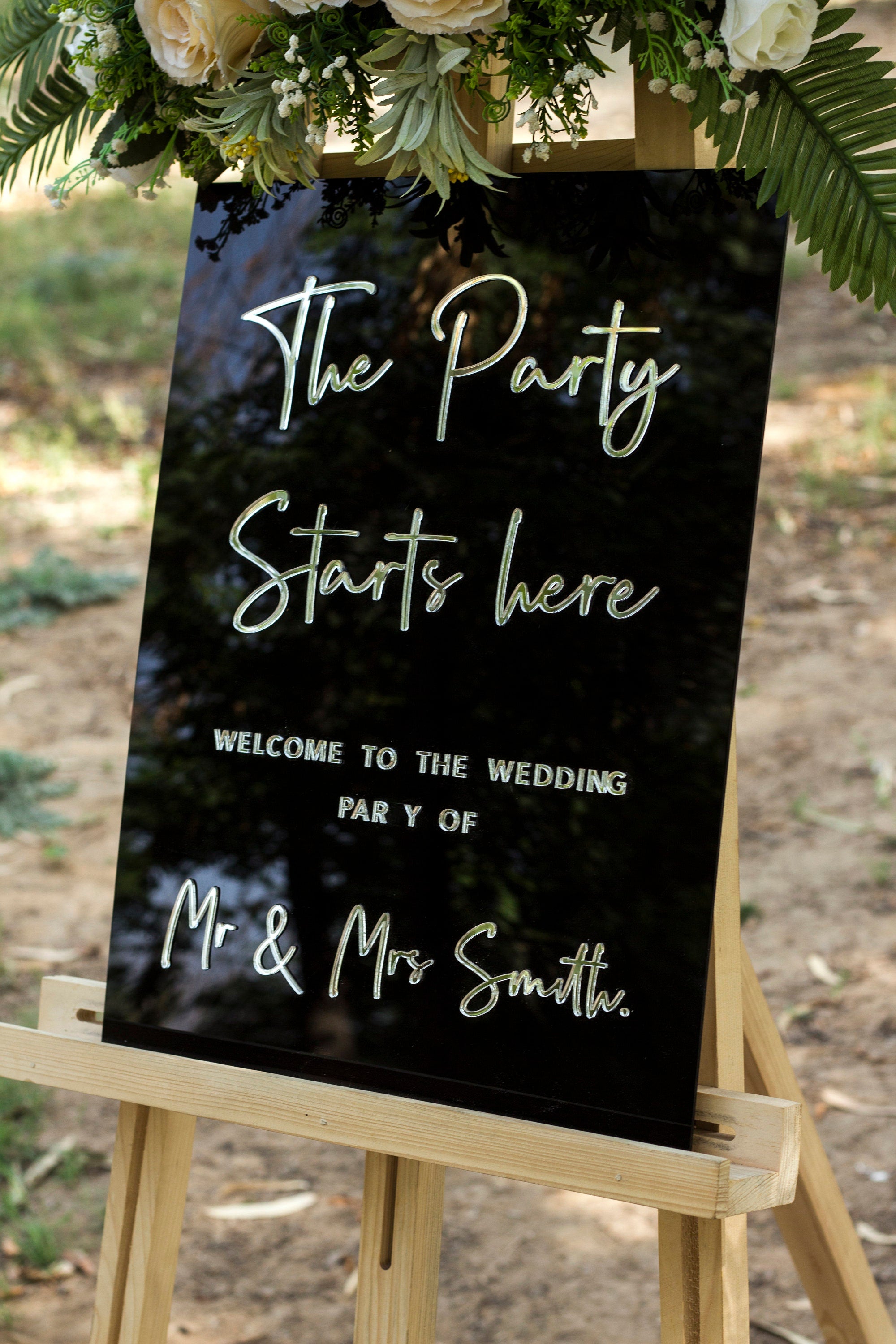 The Party Starts here sign