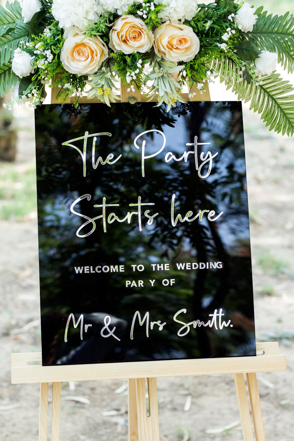 The Party Starts here sign