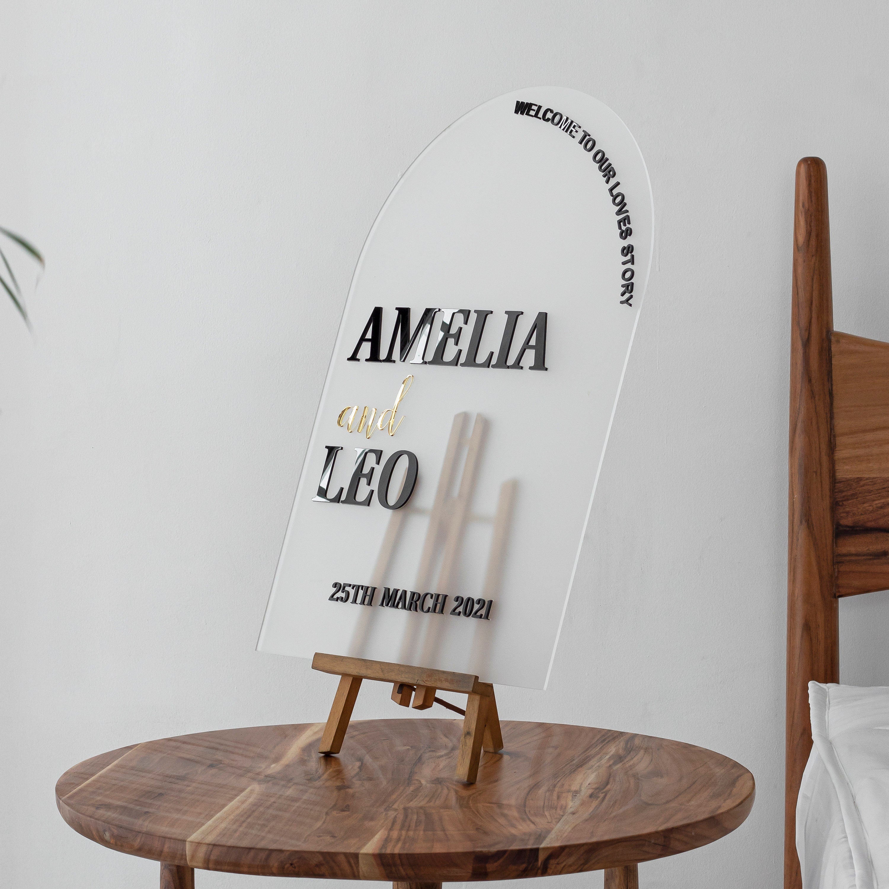 Arched Wedding Welcome Sign -RR