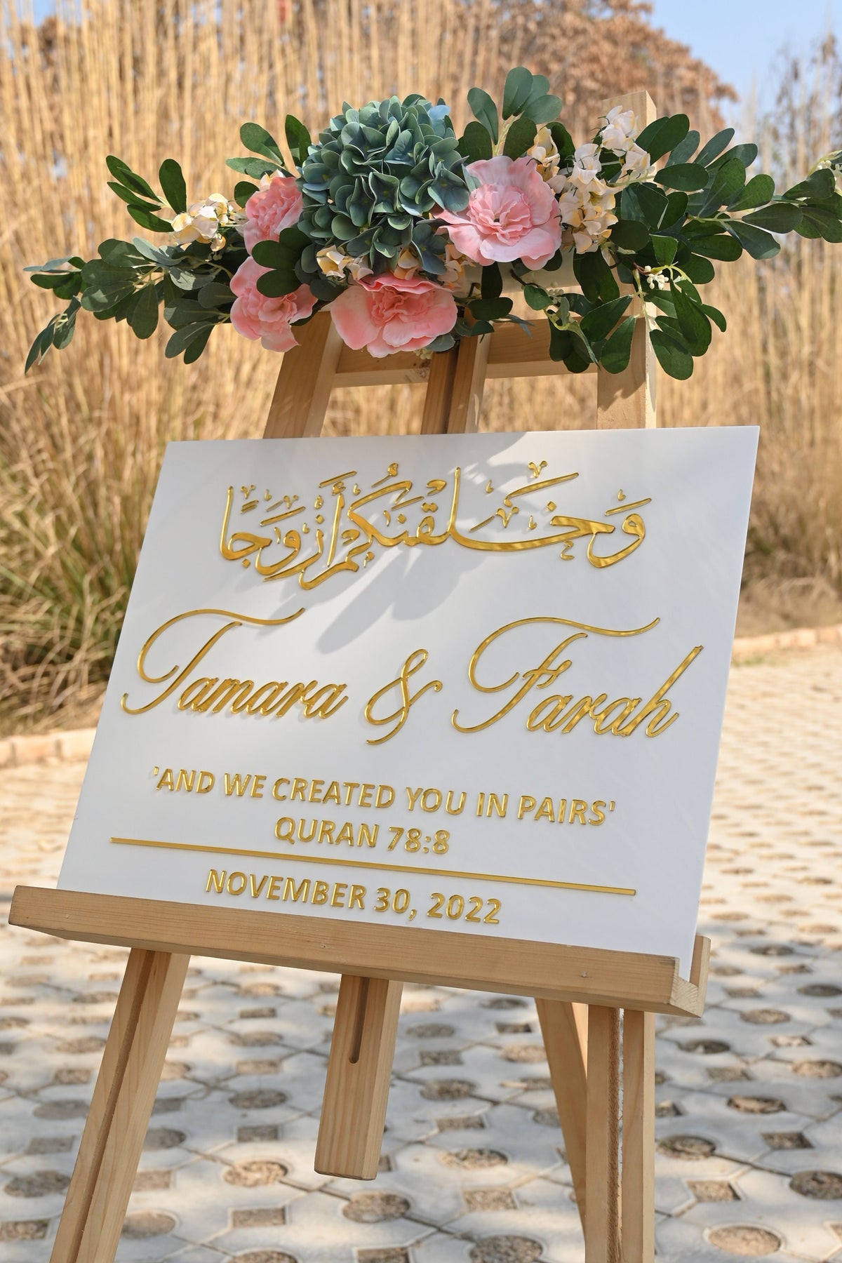 Acrylic Wedding Welcome Sign-RR