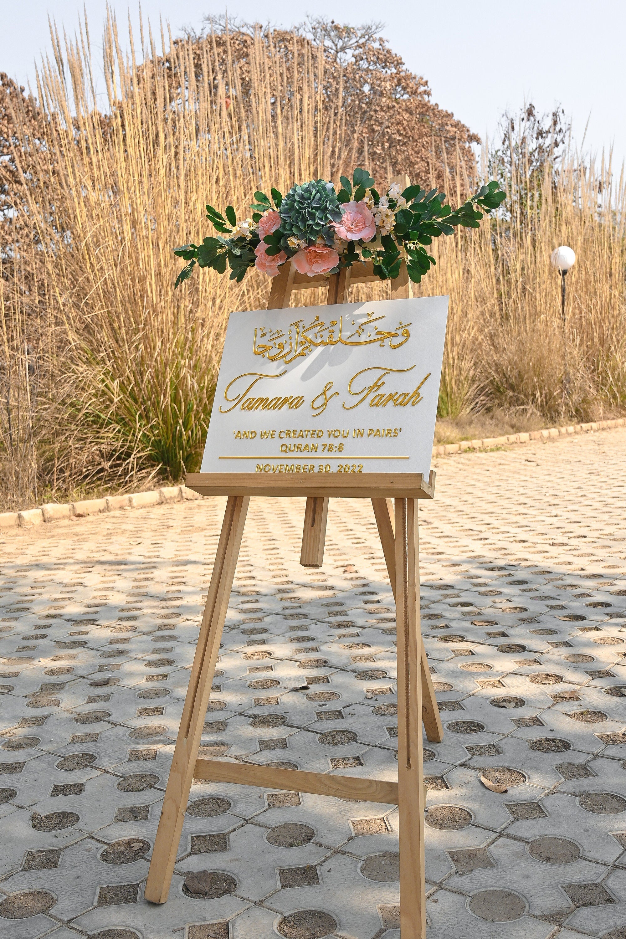 Acrylic Wedding Welcome Sign-RR