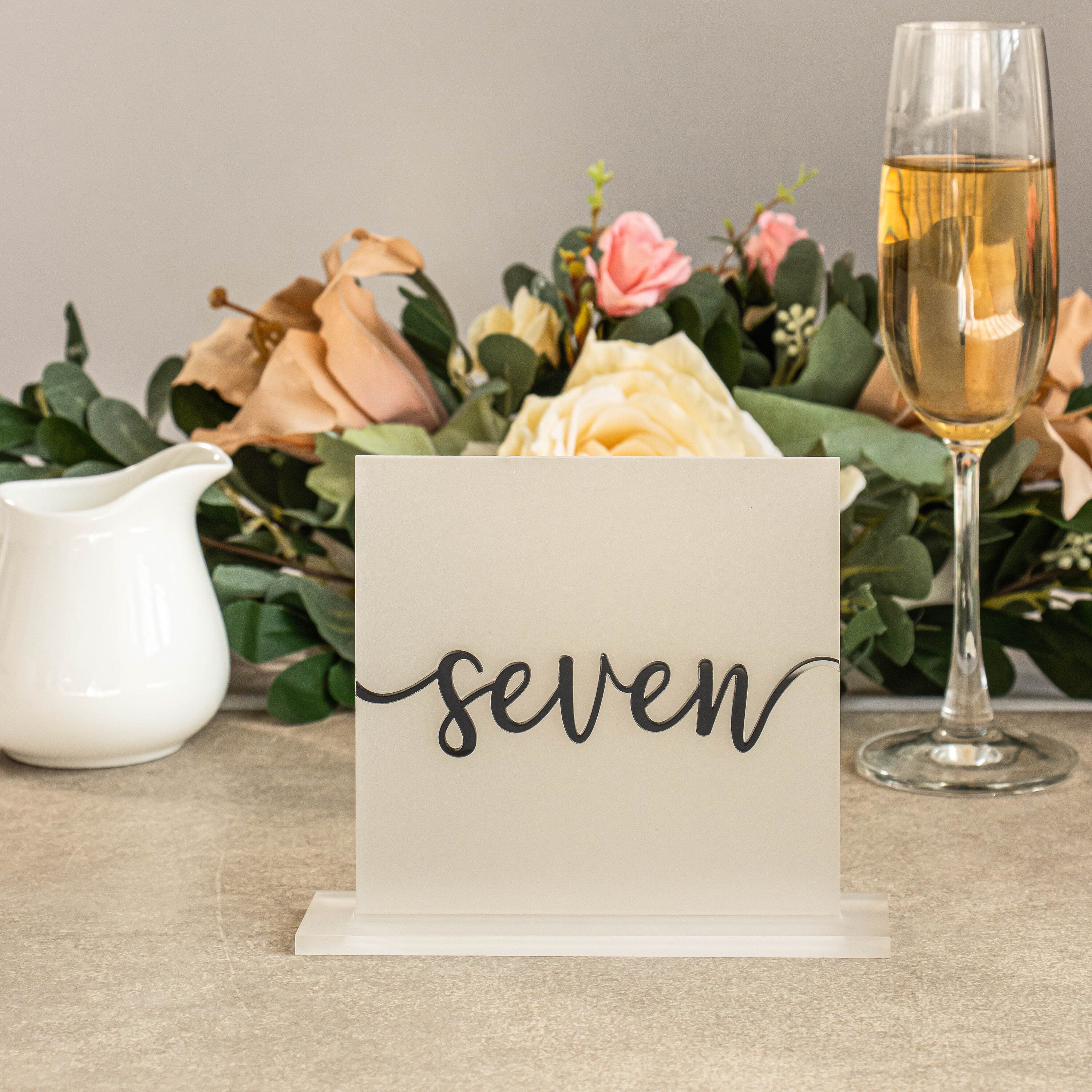 Frosted Table Numbers