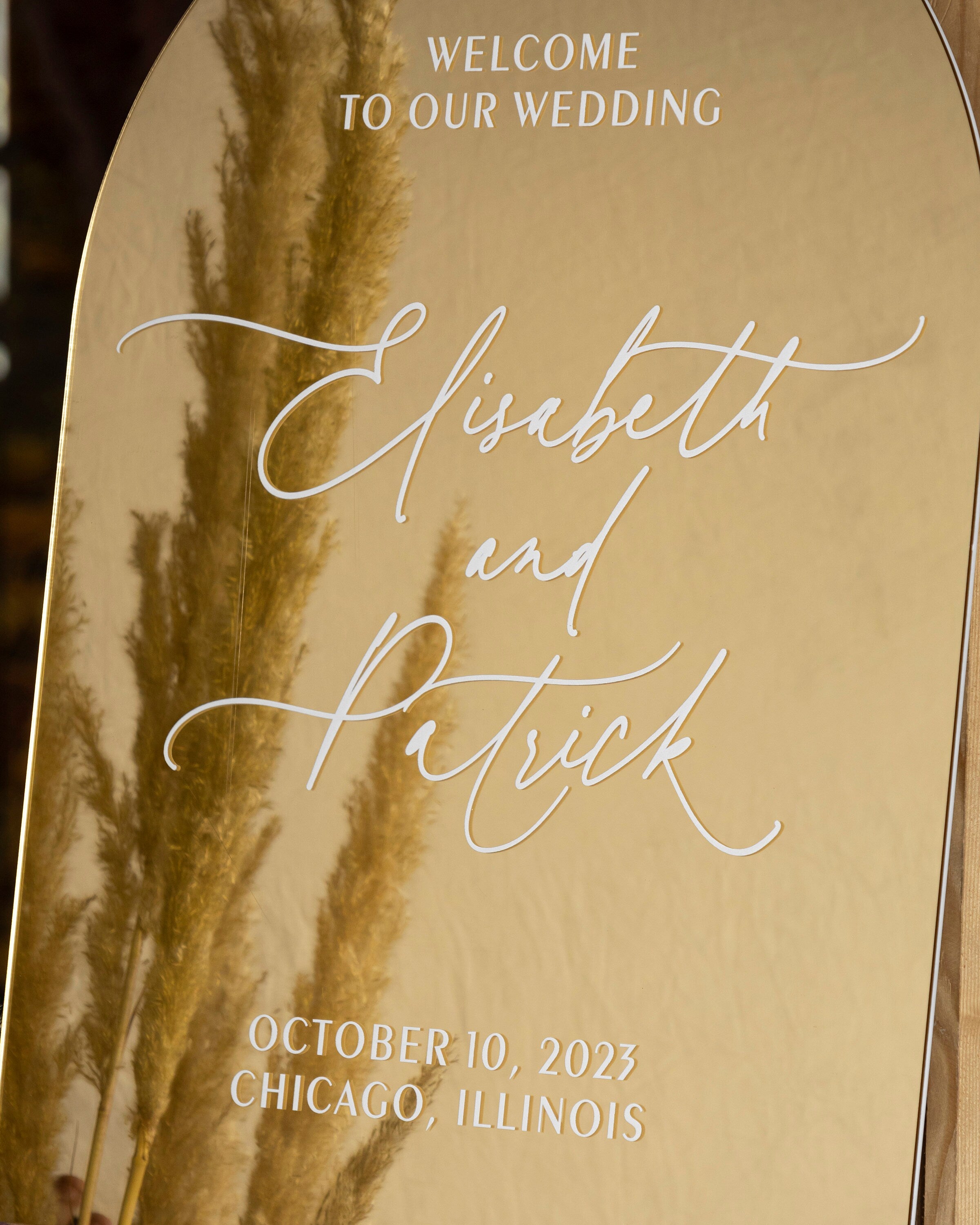 Arched Wedding Welcome Sign
