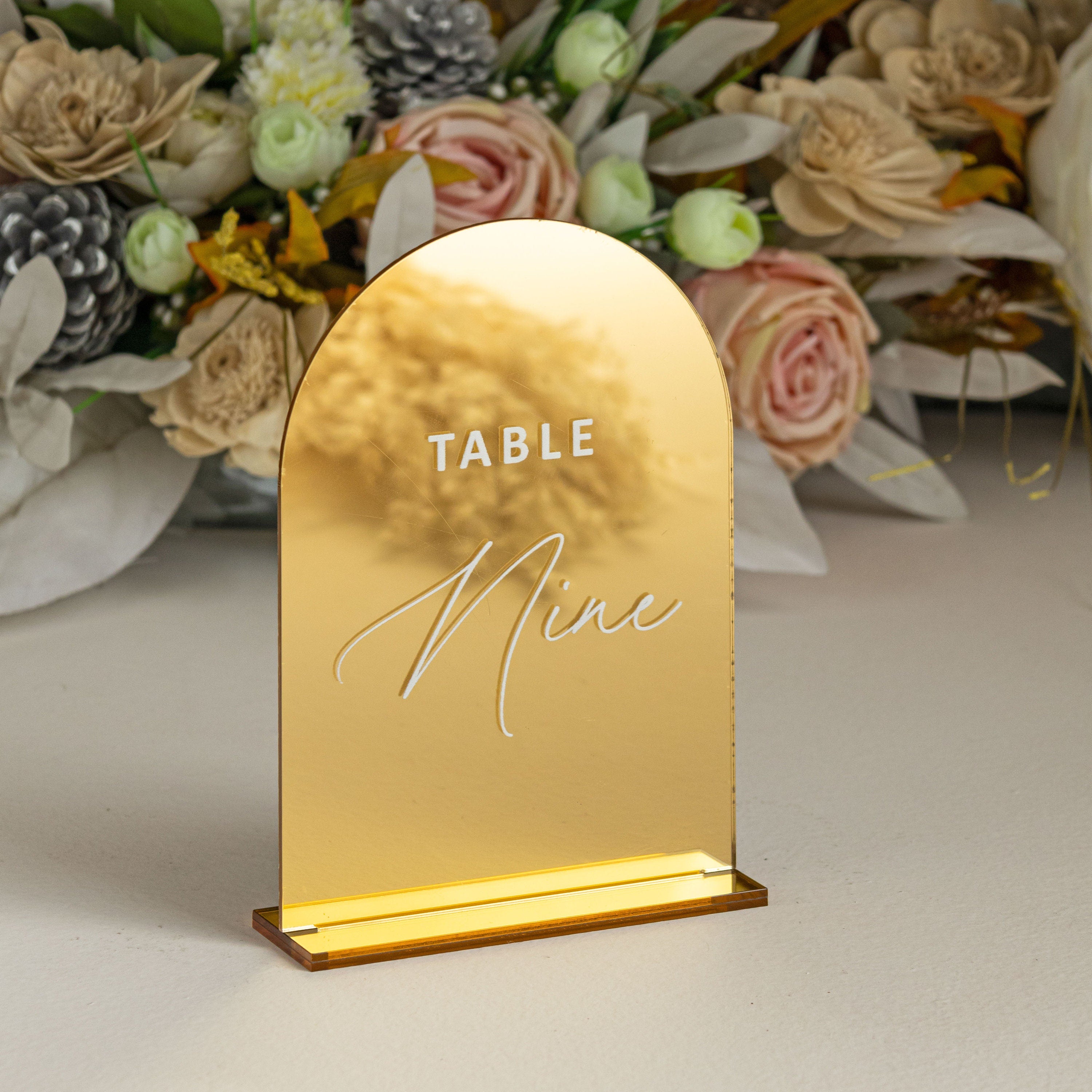 Mirror Rose Gold Table Numbers -RR