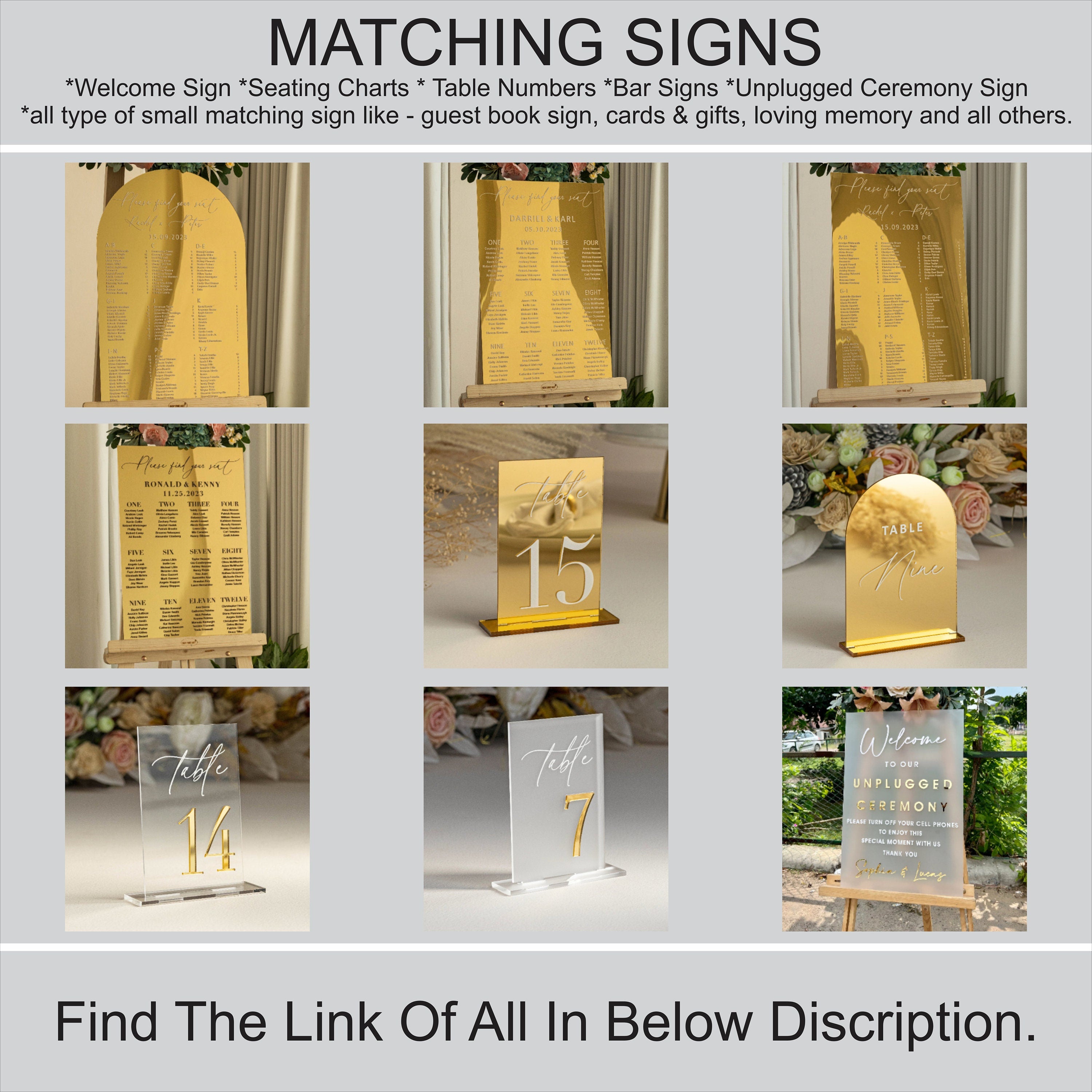 Gold Mirror Welcome Sign